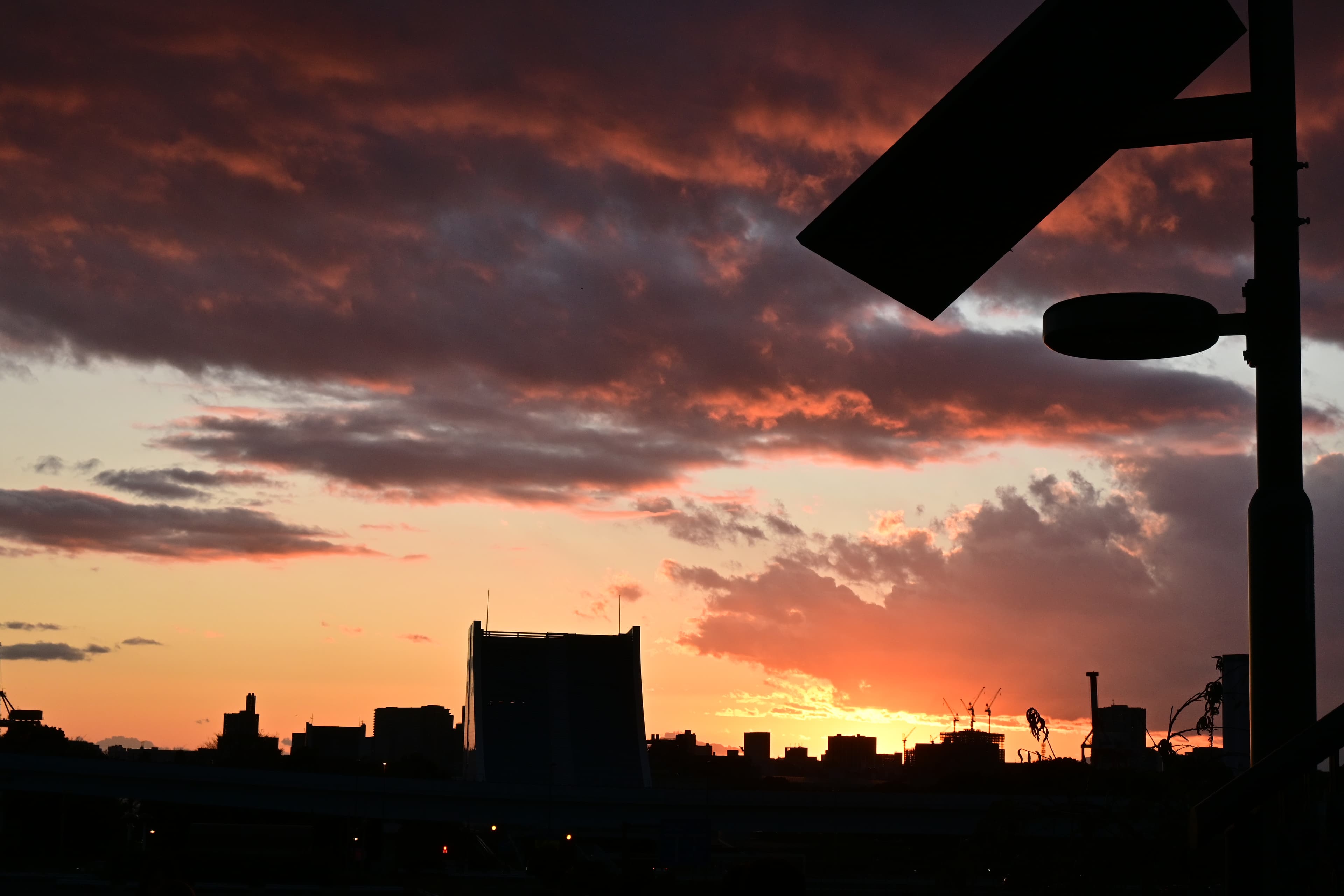 A sunset shot taken in Odaiba.